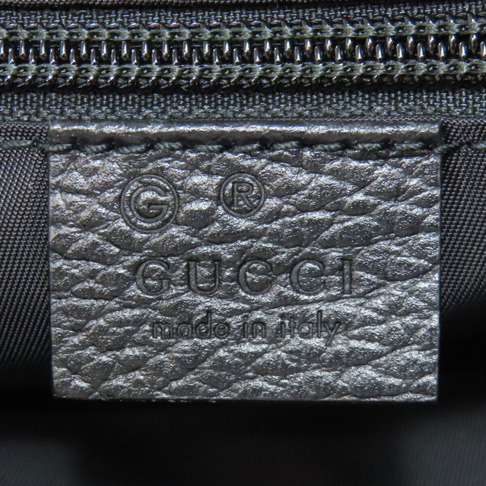 Gucci GG Tote Zip Leather Black 2Way Bag Top - Picture 6 of 11